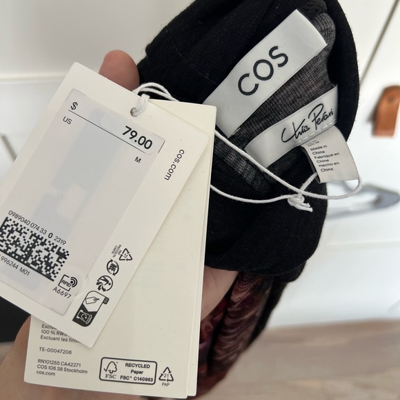 COS x Chris Perani Women’s Black and Red Butterfly Long Sleeve Top - Picture 5 of 5